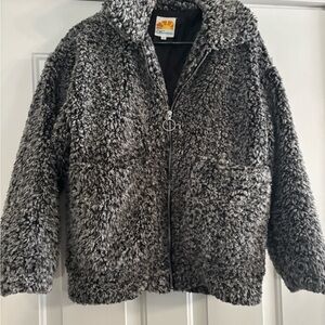 C&C California Black and Gray Sherpa Jacket